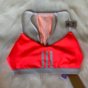 adidas Mesh Bra Light Support Pink Womens Size S